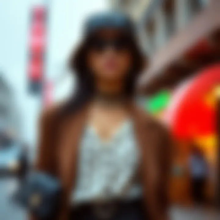 Chic Outfit with Stylish Accessories A chic outfit paired with stylish accessories showcasing personal expression.