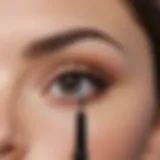 Close-up view of liquid eyebrow pen showcasing its fine tip