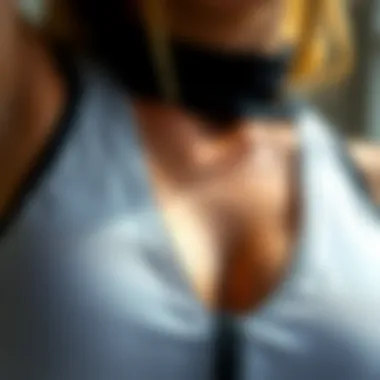 Close-up of the fabric texture of a one piece workout bodysuit