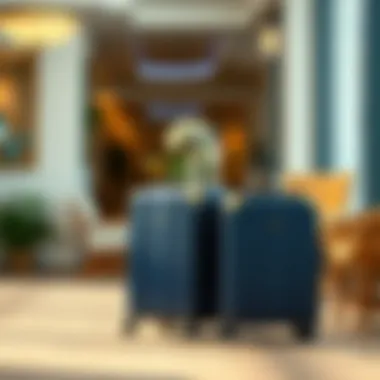 Elegant Oxford luggage set displayed in a chic travel environment