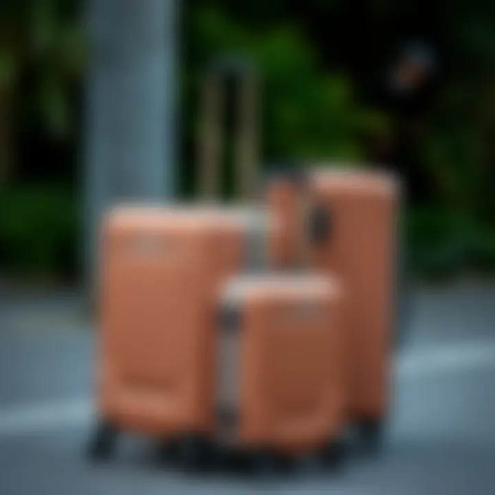 Practical features of the Oxford luggage set showcased