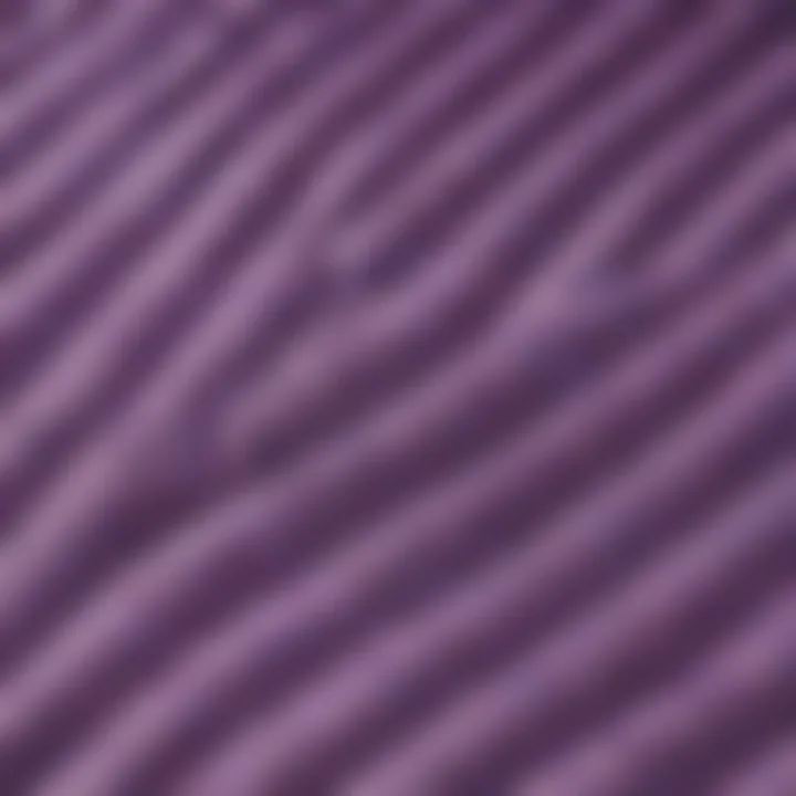 Close-up of fabric texture showcasing the vibrant purple checkered pattern