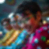 Colorful diamond art featuring humorous themes