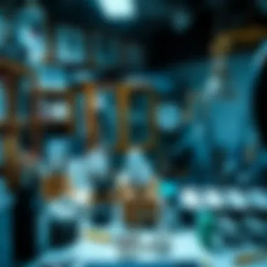 Creative Workspace for Diamond Art A creative workspace showcasing diamond art tools