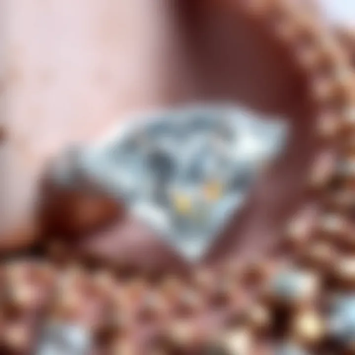 Whimsical Diamond Art Piece Close-up of a whimsical diamond art piece