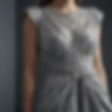 Intricate Design of Ruched Drawstring Dress Elegant ruched drawstring dress showcasing intricate design details.