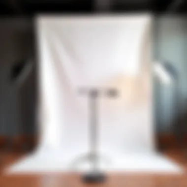 Demonstration of an easy setup for a six-foot backdrop stand