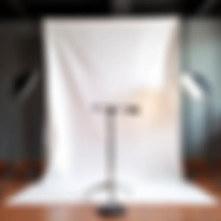 Demonstration of an easy setup for a six-foot backdrop stand