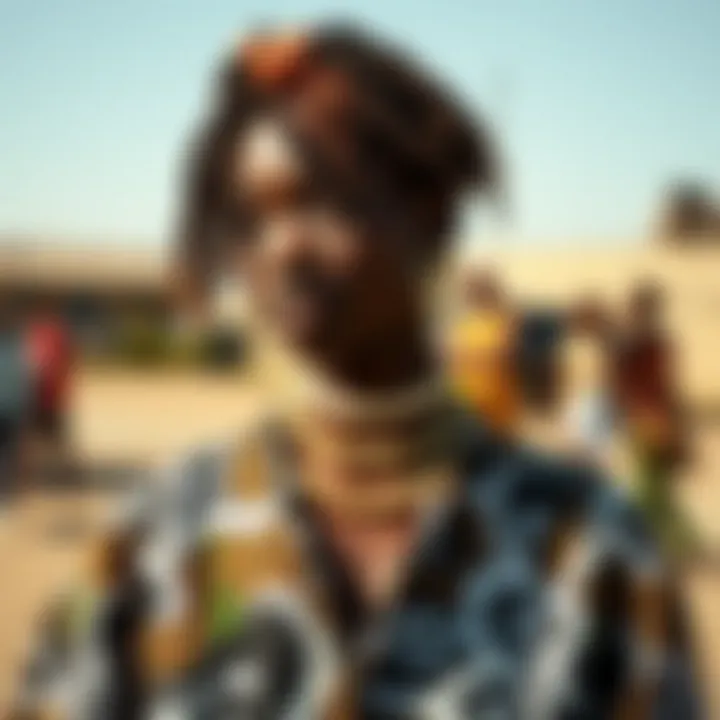 Contemporary fashion looks featuring African scrub cloth