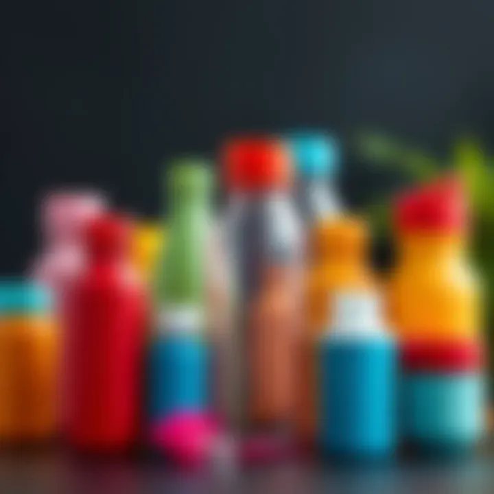 Diverse Designs of Mini Refillable Bottles Colorful mini refillable bottles in various shapes