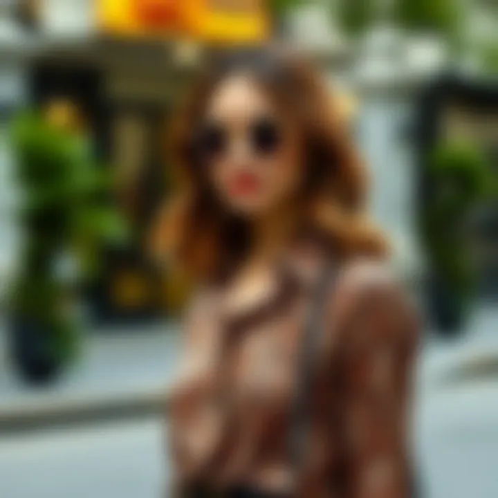 Stylish outfit featuring a paisley print shirt paired with chic accessories