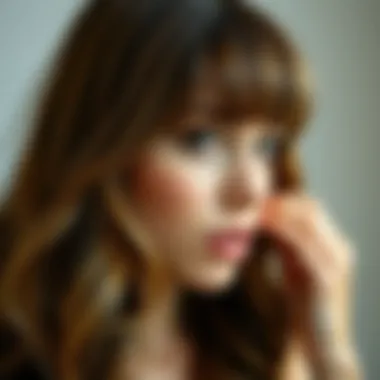 Elegant side bangs extension showcasing different textures