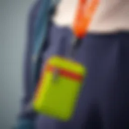 Stylish zipper wallet lanyard showcasing vibrant colors