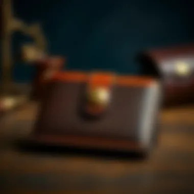 Artistry in Snap Closure Design Elegant snap closure wallet showcasing craftsmanship