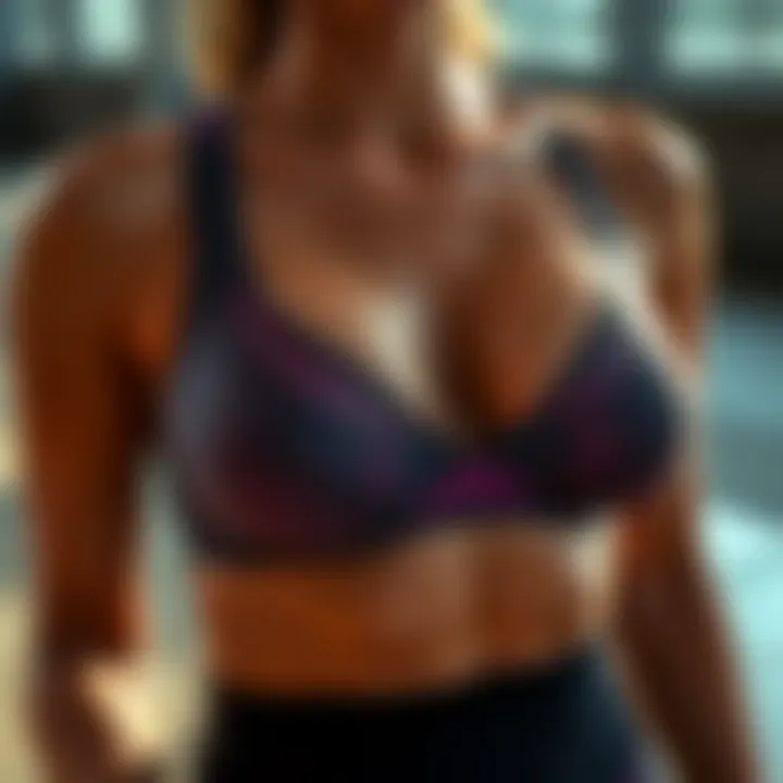 Highlighting the innovative fabric technology used in Wingslove sports bra