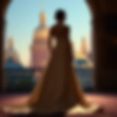 Timeless Silhouettes in Evening Wear Classic evening gown with an elegant silhouette and a sweeping train