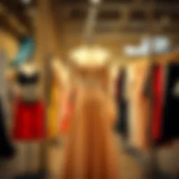 Elegant tube top maxi skirt set on a stylish display