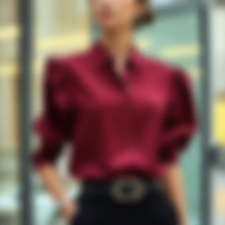 Trendy blouse with contemporary design elements