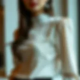 Elegant Lace Detail Blouse Elegant blouse with intricate lace detailing