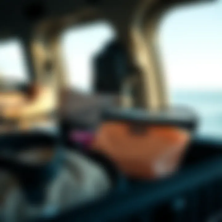 Travel setting with large waterproof zipper bags organized within a suitcase