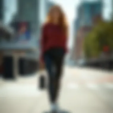 Casual ensemble with black satin skinny pants and sneakers