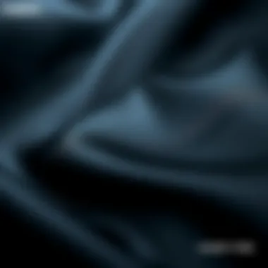 Close-up of black satin fabric showcasing its sheen and texture