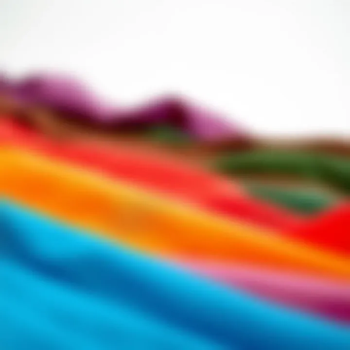 Colorful fabric choices for high waist skirts and crop tops