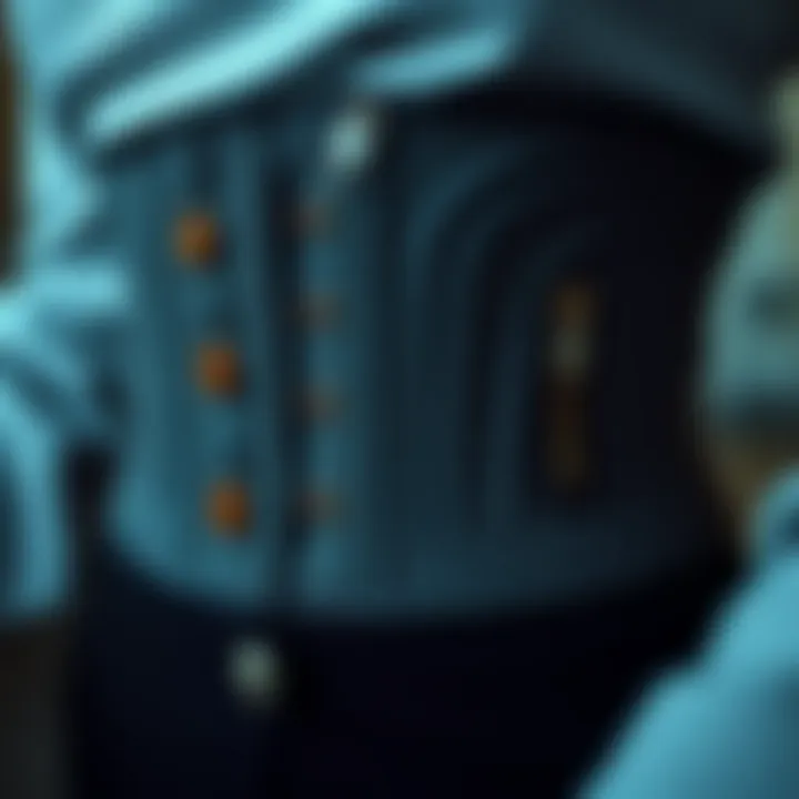 Detailed Look at Waist Trainer Design Intricate design of a waist trainer showcasing snaps and zippers