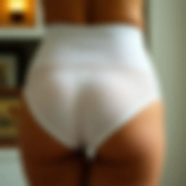 Illustration of the silhouette enhancement provided by padded briefs