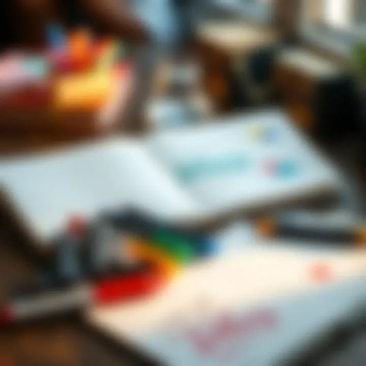 Motivational Fitness Journal Setup Elegant fitness journal spread with motivational quotes and colorful markers