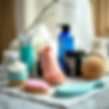 Essentials for Foot Hygiene Foot hygiene essentials arranged aesthetically