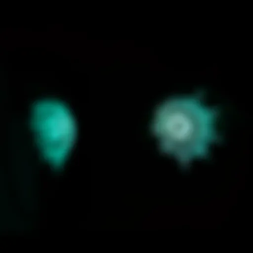 Intricate Glow in the Dark Eye Sticker Designs Close-up of glow in the dark eye stickers showcasing intricate designs