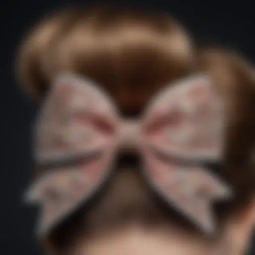 Elegant hair bow with intricate embellishments