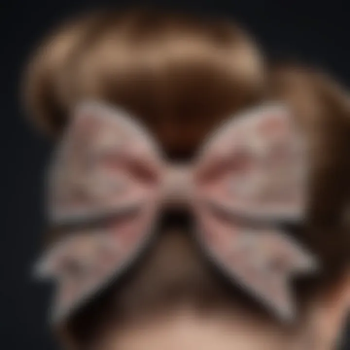 Elegant hair bow with intricate embellishments