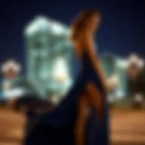 Elegant high leg slit dress showcasing grace and sophistication