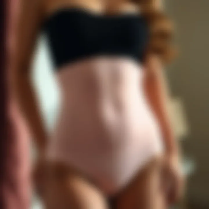 Illustration showing the psychological benefits of body shaping garments