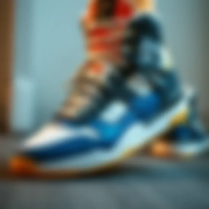 The Journey of Colorblock Sneakers Through Time Historical evolution of colorblock sneakers from past decades.