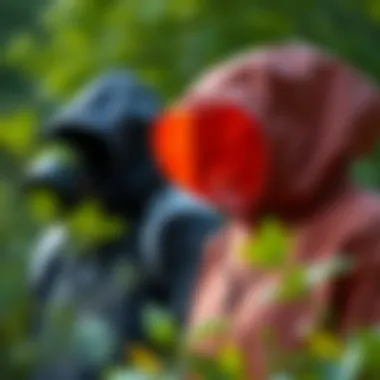 Variety of materials used in hooded athletic jackets