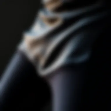 Close-up of innovative fabric technology used in leggings