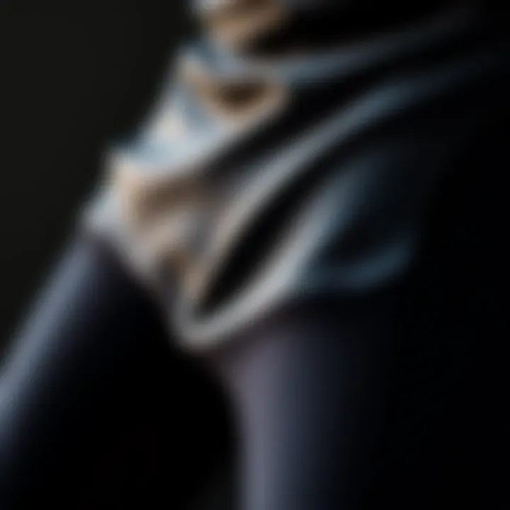 Close-up of innovative fabric technology used in leggings