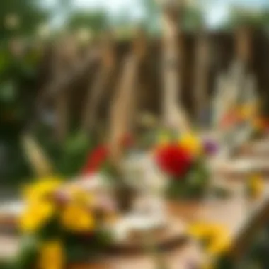 Charming Eco-Friendly Table Setting Eco-friendly table setting with wildflower accents