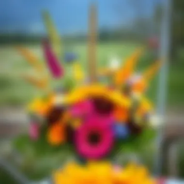 Stunning Vibrant Wildflower Centerpiece Vibrant wildflower centerpiece arrangement