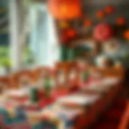 Vibrant Kuromi-themed table setting with playful accents