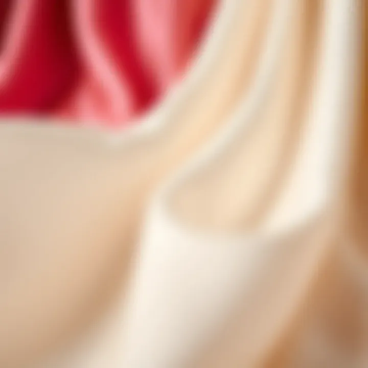 An array of luxurious fabrics suitable for elegant dresses.