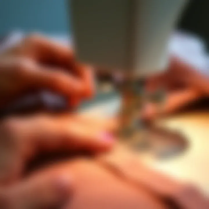 Demonstration of the Madam Sew Magnetic Seam Guide in action on fabric