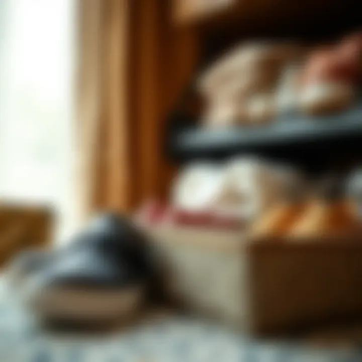 Various materials used in collapsible shoe organizers