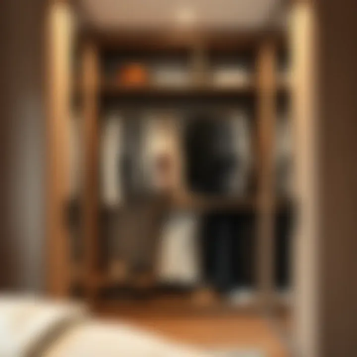 Compact wardrobe design showcasing smart clothing arrangements