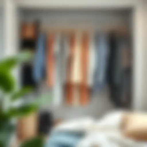 Creative vertical clothes hanging solution maximizing wall space