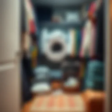 Organized closet with vacuum-sealed bags