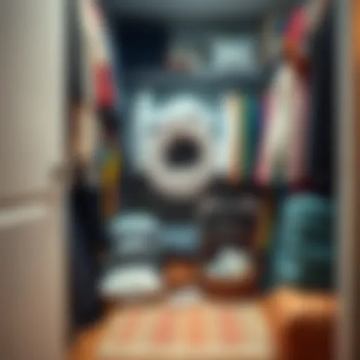 Organized closet with vacuum-sealed bags